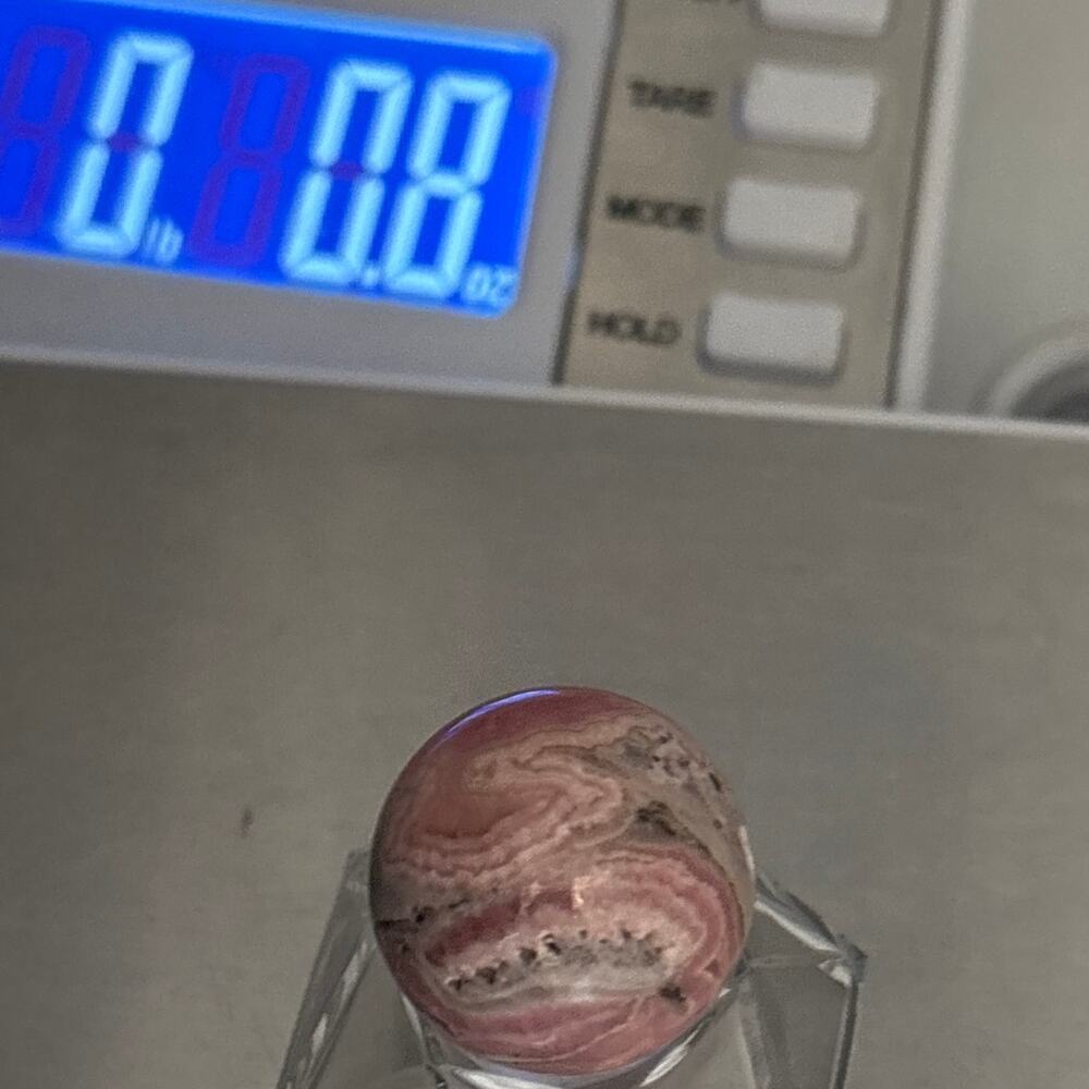 Beautiful Mini Rhodochrosite Sphere - Picture 6 of 8